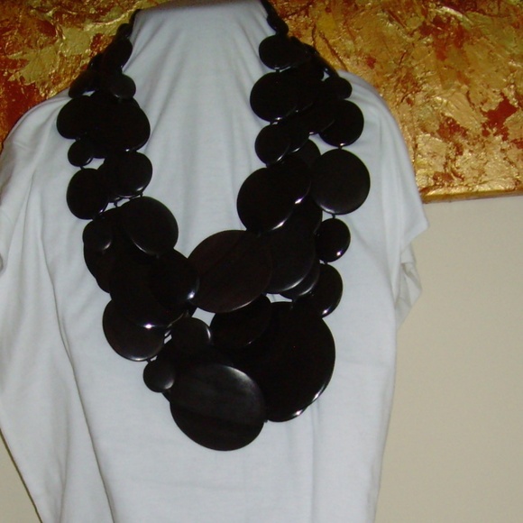 MONIES Gerda Lynggaard Multi-Strand Wooden Disc Necklace - Picture 13 of 16